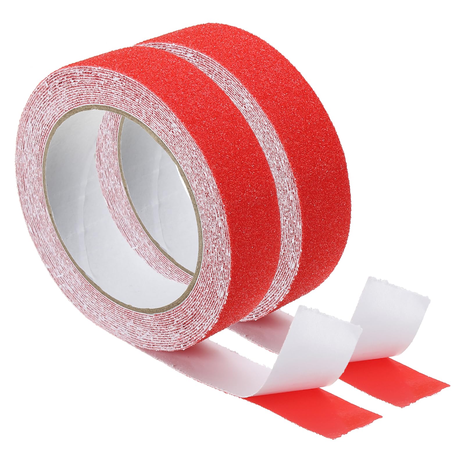 PATIKIL 1 Inch x 16 Ft Anti Slip Traction Tape, 2 Pack Non-Slip Grip Tape Non Skid Tread Safety Tape for Stairs Steps Scooter Deck, Red