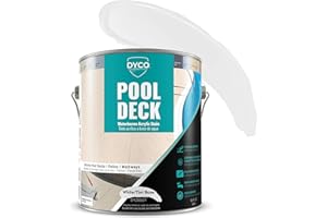 DYCO PAINTS Dyco Pool Deck Waterborne Acrylic Stain - Tint Base, 1 Gallon, Concrete Stain for Pool Decks, Spa Areas, Patios, Walkways and Lanais, Resistant to Harsh Pool Chemicals