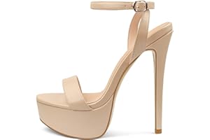 MERUMOTE Women's Platform Heels Sky High Heel Sandals Party Bridal Evening Shoes