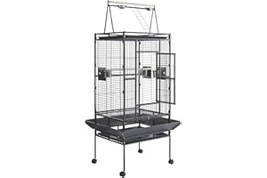 Panana Large Bird Cages Parrot Cage Wide Flight Metal Animal Cage for Budgie Parakeet Conure with Rolling Stand Wheels (69 inch Height)