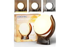 HIBOITEC Light Therapy Lamp, UV-Free 10000 Lux Therapy Light, Rotatable Sunlight Lamp with 3 Color Temperature & 5 Adjustable Brightness Levels & Timer & Memory Function