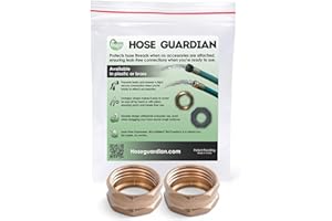 Hose Guardian | Open End Garden Hose Thread Protector Cap – Brass End Cap for 3/4″ Threads - Leak-Free, Rust-Resistant Female End Plug – Protects Threads When Not in Use (2-Pack)