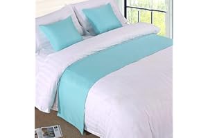 QFWMCW Bed Runners for King Size Bed Hotel Bed Runners & Scarves Bed Runner Scarf Cotton Linen Bedspreads Coverlets 1 Piece Bed Scarf for Foot of Bed King Queen Size Bed Home Bedding Accessories