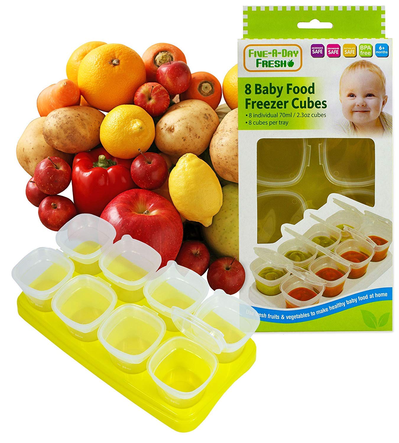 First Steps Baby Food Freezing Cubes (Transparent)