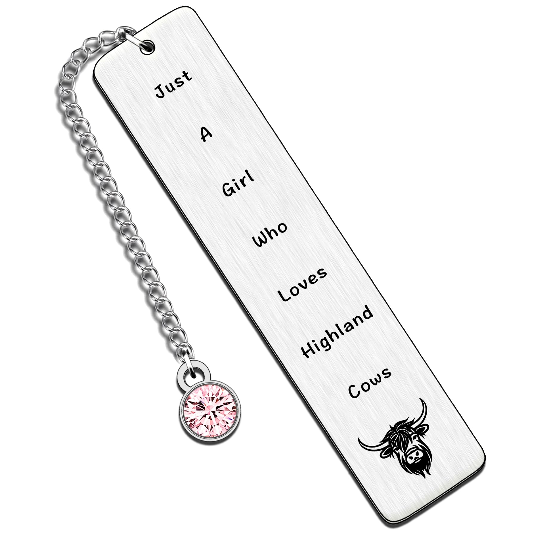 QMVMV Funny Highland Cow Bookmark Gifts Animal Lover Gift Just A Girl who Loves Highland Cows Lover Gift for Women Girls