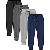 Guicizi Boys Sweatpants Black Grey Athletic Track Running Active Joggers Pants with Pockets Drawstring Size 10-12 Boys Clothes Kids Activewear