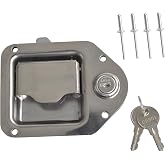 FGJQEFG Truck Tool Box Latch Paddle Lock Replacement Handle 4-3/8&rdquo;x 3-1/4&rdquo; | with 2 Keys Stainless Steel For RV, trailer, UTV, ATV toolbox