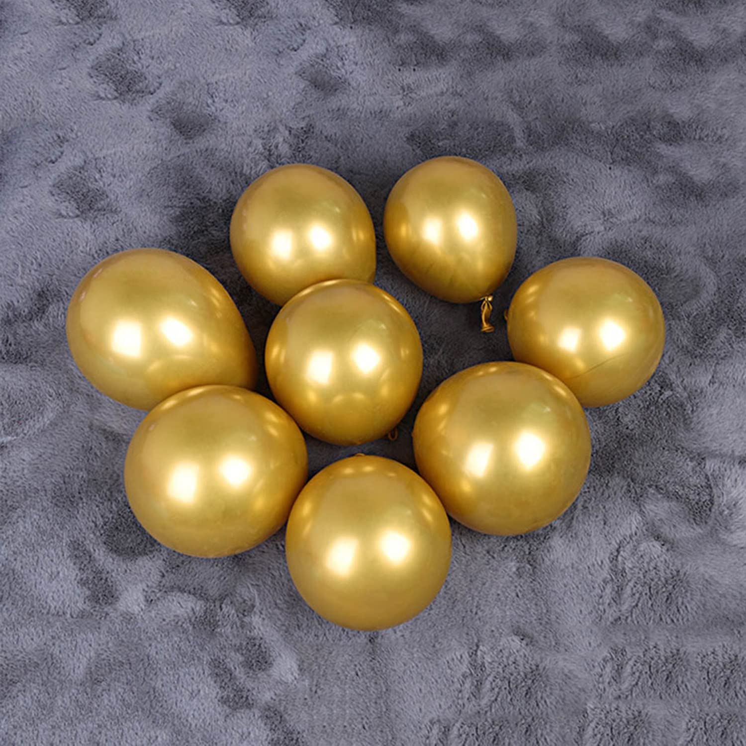 Vsosfiza 5inch Metallic Gold Balloons ,Small Chrome Gold Balloons, Mini Gold Latex Balloons(100Pack)