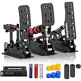 SIMSONN Plus X Racing Simulator Hydraulic Pedals Sim Racing Pedals Support Haptic Reactor (Plus X Black P3-H3)
