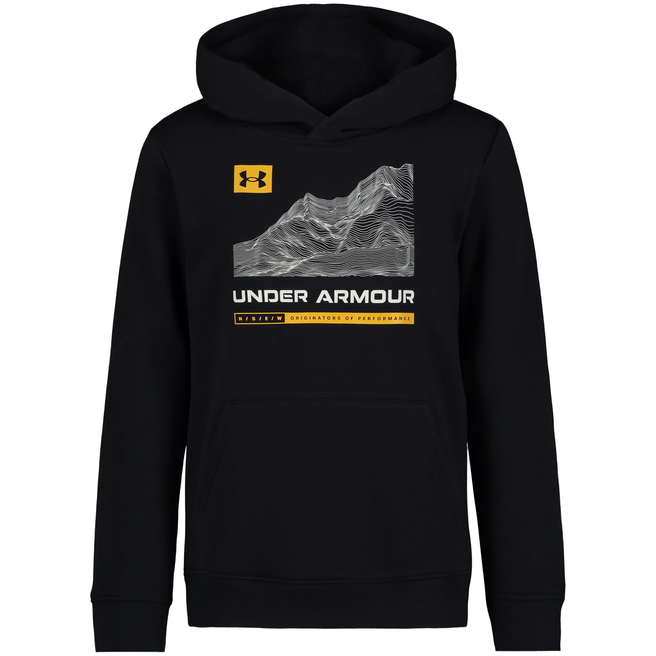 Under Armour UA ORIGINATORS HOODIE, Black Topo, YS Image Under Armour UA ORIGINATORS HOODIE, Black Topo, YS Image