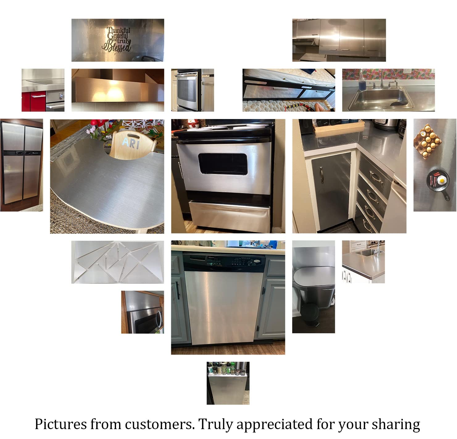Livelynine Brushed Nickel Peel and Stick Wallpaper Silver Stainless Steel Contact Paper for Appliances Dishwasher Fridge Refrigerator Wrap Cover Adhesive Decorative Vinyl Film 15.8x78.8 in