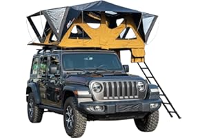 WTRAVEL Naturnest Roof Top Tent Soft Shell Rooftop Tent Softshell Car Tent Camping Roof Tent for Pickup Wagon Van SUV All Seasons with Large Sunroof & Removable Rainfly & Telescopic Ladder