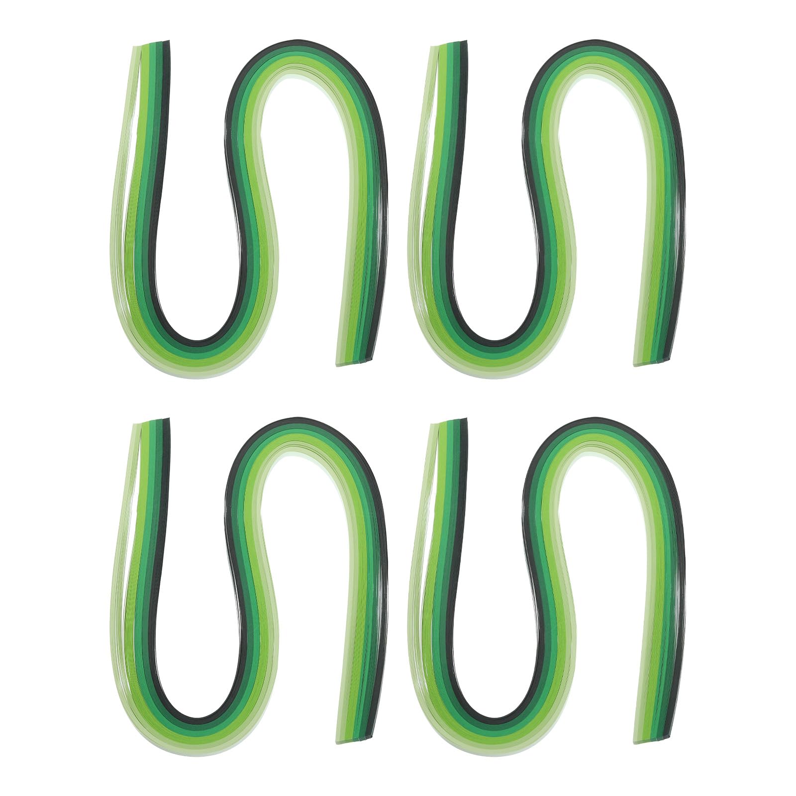 PATIKIL 480pcs Rainbow Quilling Strips Paper 3/16"(5mm) 54cm Origami Paper Quilling Strip for Art DIY Craft Christmas, Green