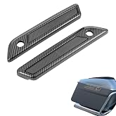 BRZOXIN Saddle Bag Latch Covers for Harley, Saddlebag Hinge Latch Covers with Reflectors Fit for 2014-2023 Touring Road King Road Glide Street Glide Ultra Limited (Carbon Fiber Pattern ABS, Black)