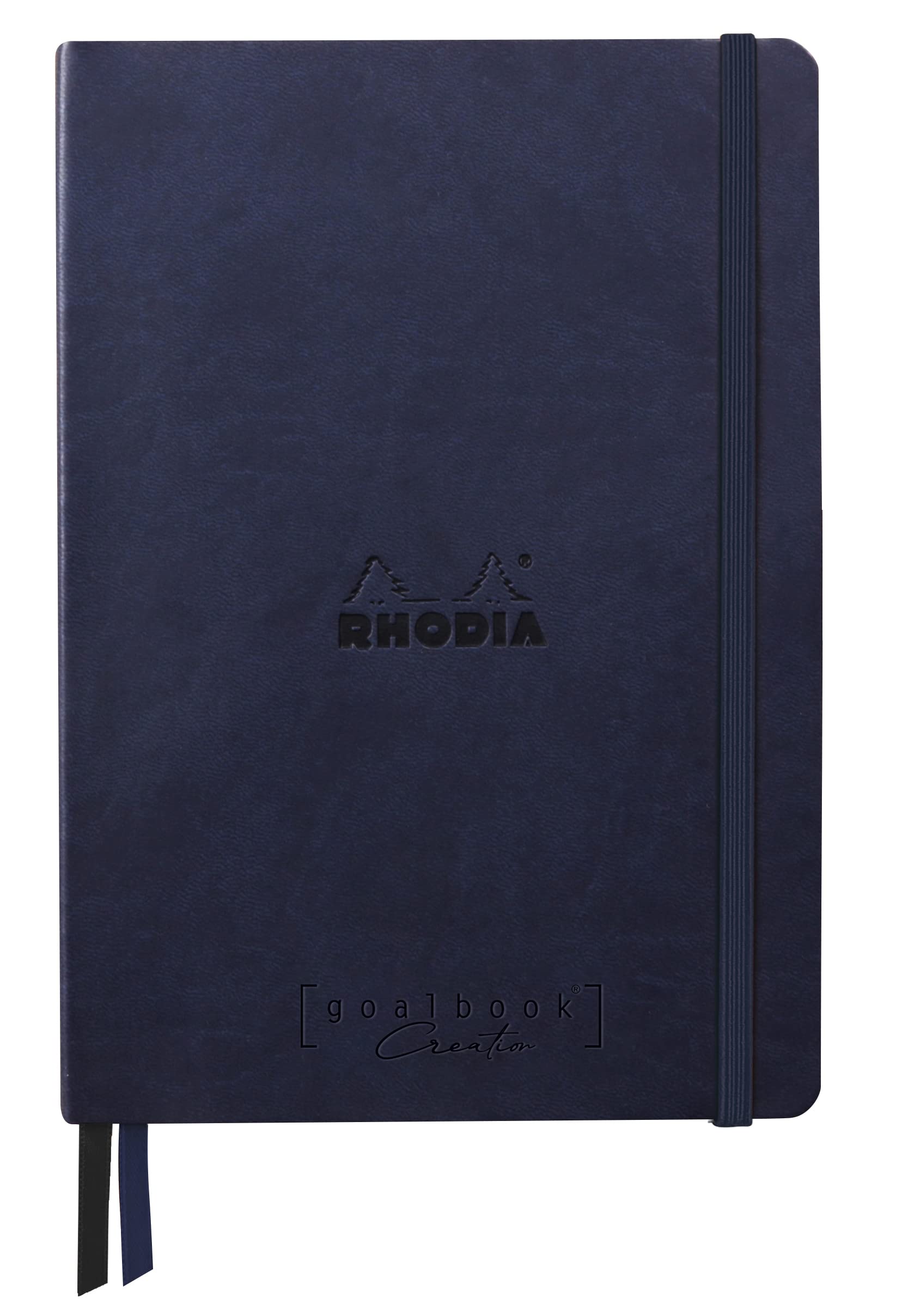 RHODIA 194449C - Rigid Notebook Bullet Journal Goalbook Creation Midnight - A5 - 14,8x21cm - Dotted - 160 pages Paper Maya Black 120 g/m² - Faux Leather Cover — image 1
