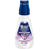 Crest 3D White Glamorous White Alcohol Free Multi-Care Whitening Mouthwash, Hydrogen Peroxide Mouthwash, Arctic Mint, 16 fl oz (473 mL) - Pack of 4, Crest Mouthwash