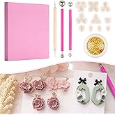 Biutee Polymer Clay Flower Cutters 10Pcs Mini Floral Clay Cutters for Earrings,Clay Earring Cutters Polymer Clay Earring Making Kit for DIY Tools Jewelry Earrings Making
