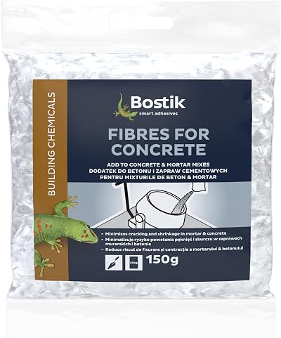 Bostik Fibres for Concrete 150g Minimise Cracking Shrinkage Improve Freeze/Thaw