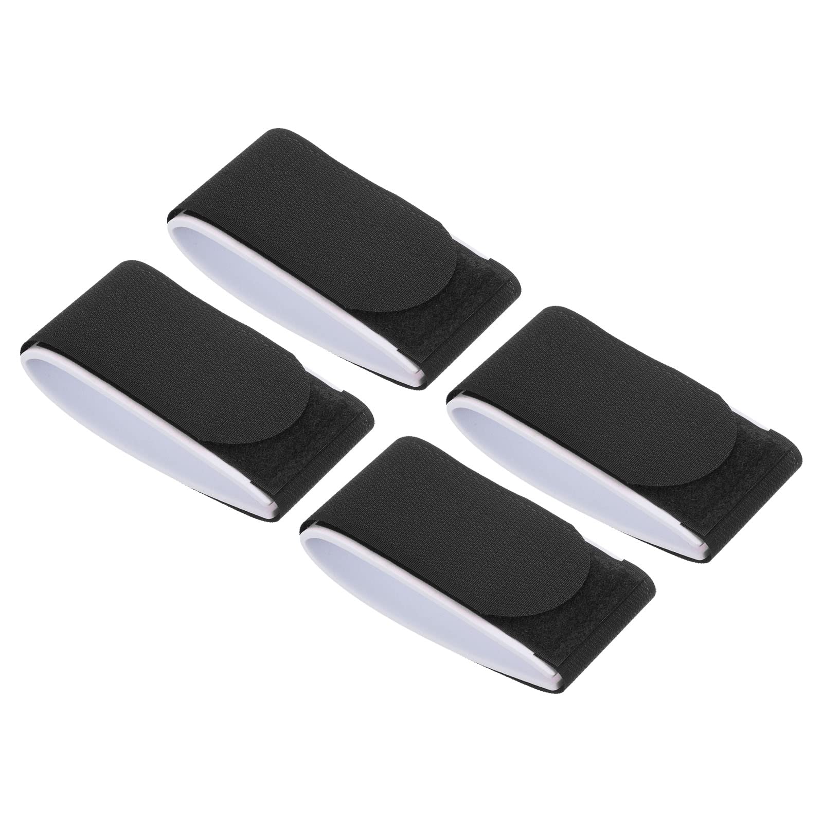 PATIKIL 45cmx5.5cm Ski Strap Fasteners, 4 Pack Adjustable Carrier Strap Ski Wraps Ski Accessories for Skis and Pole, Black