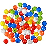 Tradder 120 Pcs 42mm Practice Golf Balls Hollow Sports Golf Training Balls Multicolor Plastic Golf Balls for Backyard Indoor Outdoor Driving Range Training Swing Practice