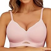HORISUN Womens Bras for Women Wireless Comfort Full Coverage Mesh Breathable Padded No Underwire Support T Shirt Bra