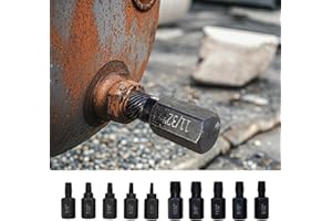 10-Piece Screw Extractor Set for Damaged and Stripped Screws, Alloy Steel Bolt Extractor for Household and Professional Use