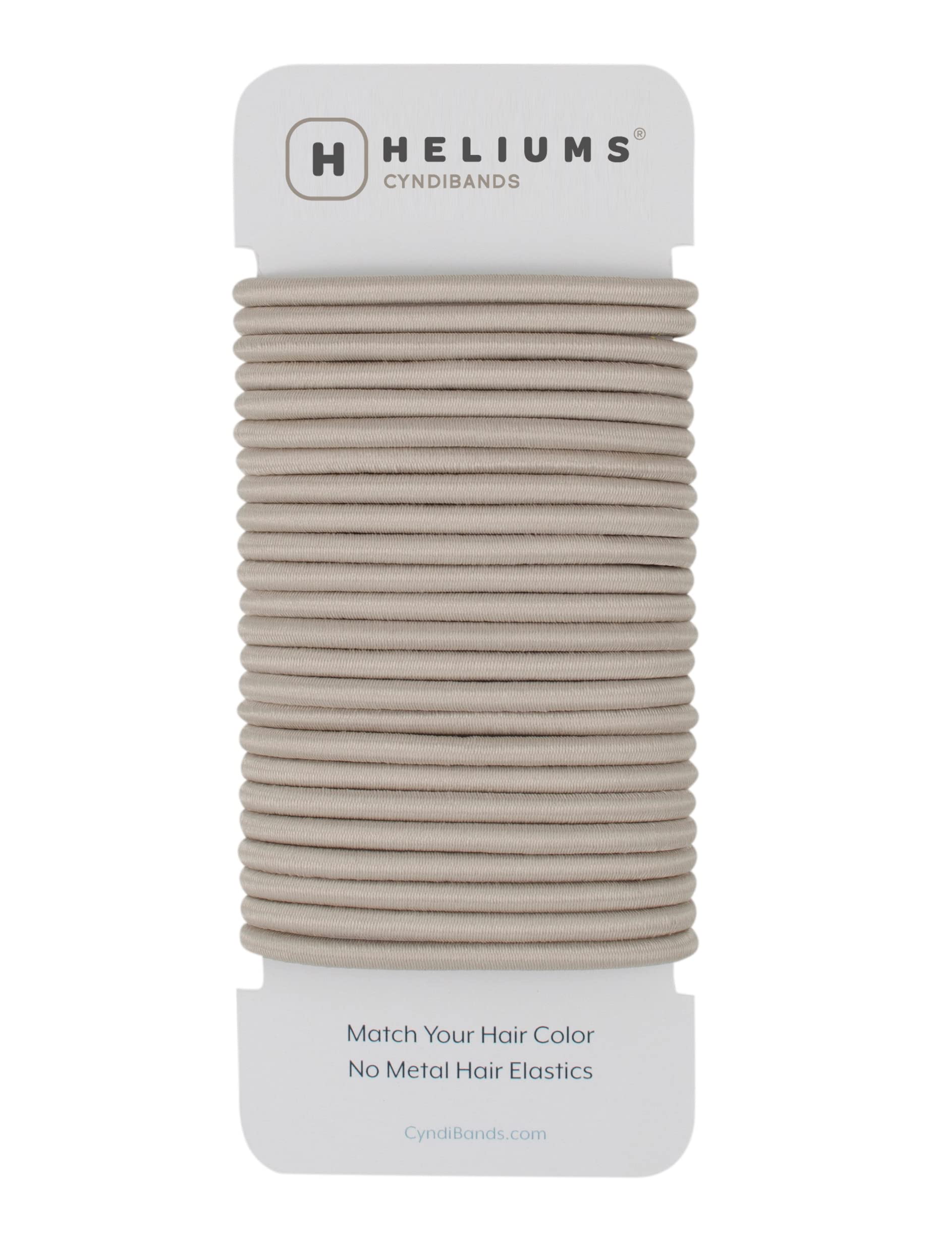 Cyndibands Hair Bands - Ash Blonde - 4mm x 4.5cm Elastic Hair Bobbles - Non-Snag Fabric Hair Ties – Match Your Hair Color Ponytail Holders - 24-Pack