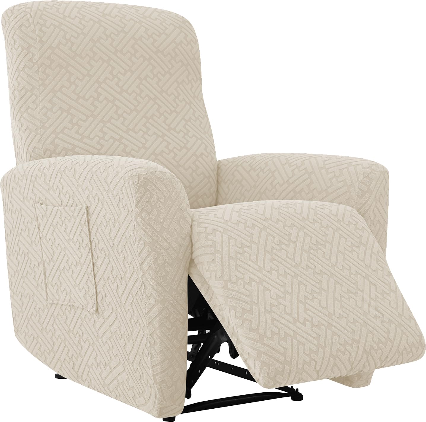 Photo 1 of FUANGUI Recliner Chair Covers 4-Pieces Small Recliner Cover for Recliner Chair, Non Slip Covers Washable Lazy Boy Recliner Slipcovers/Furniture Protector for Kids, Dog, Living Room, 04