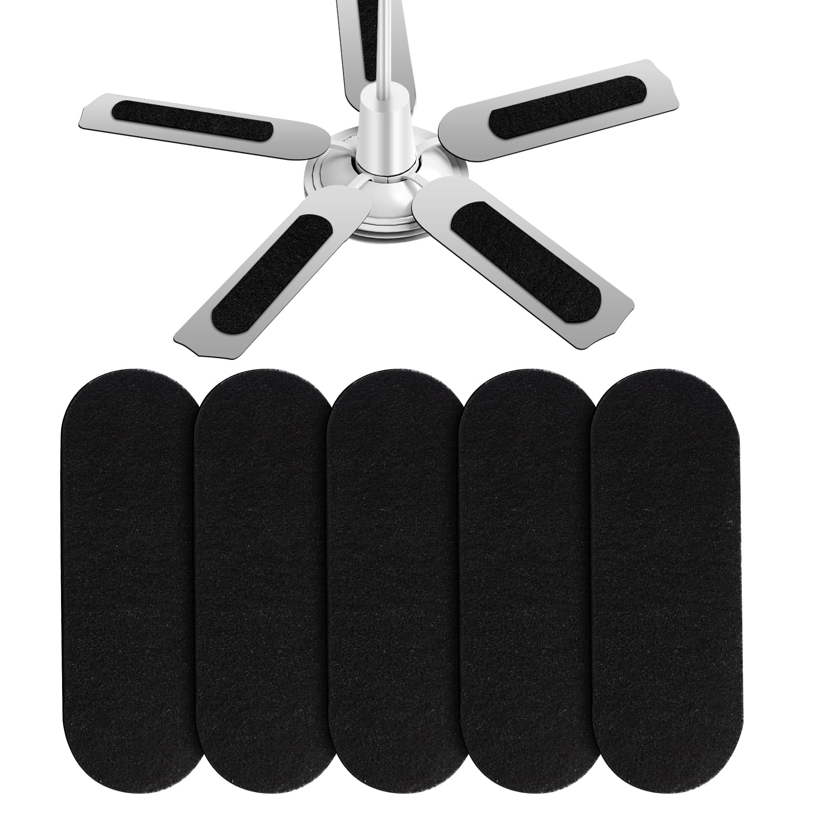 PEUTIER 5pcs Ceiling Fan Filters, Activated Carbon Air Filters Ceiling Fan Air Purifier Pads Ceiling Fan Air Filter for Home Office Keep Air Fresh Reduce Odors, Dust, Pollutants
