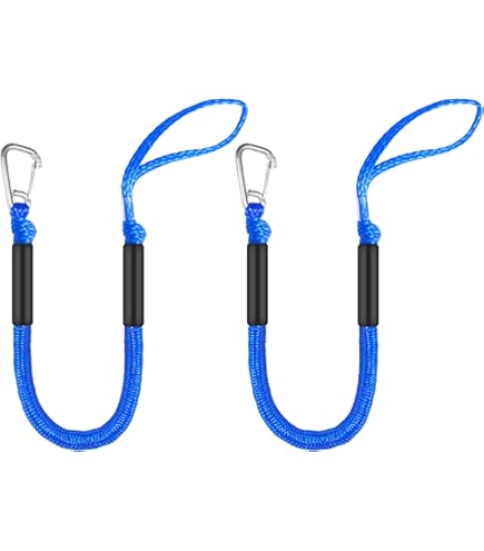 Boat Line Rope Bungee Cord Stretches To Double Its Length, Heavy Duty Boat Line Used For Launching Retrieving Boats Blue 25 Feet
