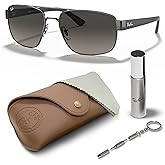 Ray-Ban RB3663 Square-Round Shaped Sunglasses for Men & Women with Official RAYBAN Eyewear Kit