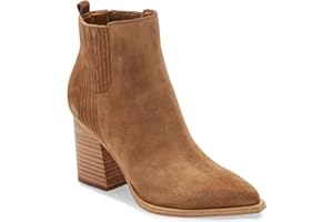 Imily Bela Womens Ankle Boots Pointed Toe Chunky Stacked Mid Heeled Faux Suede Leather Booties