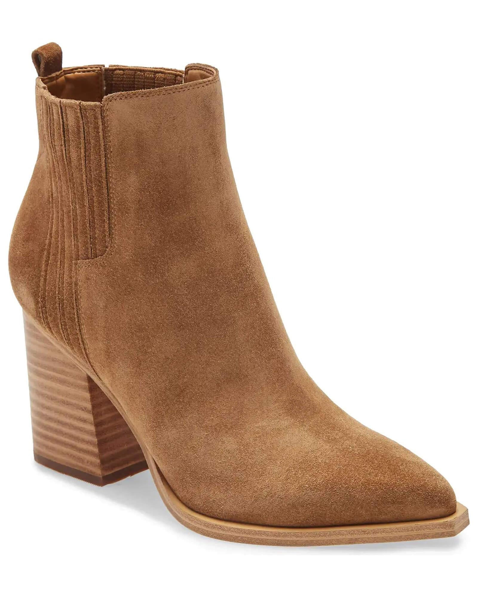 Photo 1 of Imily Bela Womens Ankle Boots Pointed Toe Chunky Stacked Mid Heeled Booties