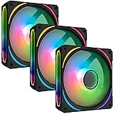 RGB Fans 120mm PWM Fans 3 Pack PC argb Fans, HA-120