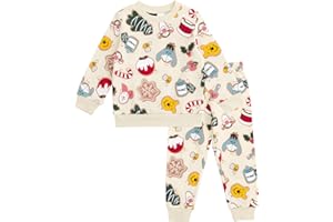 Disney Christmas Halloween Fleece Sweatshirt and Jogger Pants Outfit Set Newborn to Big Kid Sizes (Newborn - 14-16)