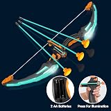 JOYIN Bow and Arrow Archery Toy Set LED Lights Black Green view 2