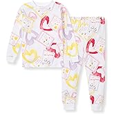 Burt's Bees Baby Girls' Pajamas, 2-Piece Long Sleeve Tee and Pants Organic Cotton PJ Set