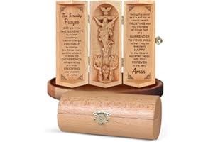 Jesuspirit - Our Father in Heaven Christian Decor, Catholic Wooden Statue, Sculpture Nativity Family, Statue of Jesus, Home Decor - Openable Wooden Cylinder Sculpture of Jesus (The Serenity)