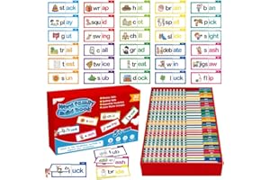 30 Read and Rhyme Flip Books,Sight Words Flash Cards Kindergarten,Kids Phonics Flash Cards,Word Family Build Books Phonics Ga