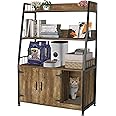 GDLF Large Hidden Cat Litter Box Enclosure Furniture with Shelf Wood Sturdy Cat Washroom Storage with Scratch, Light Brown