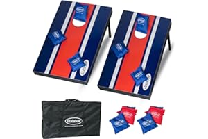 Bolaball Outdoor Cornhole Set | Bean Bag Toss Games for Adults and Family | Corn Hole Game with 2 Boards, 8 Bean Bags, and Po