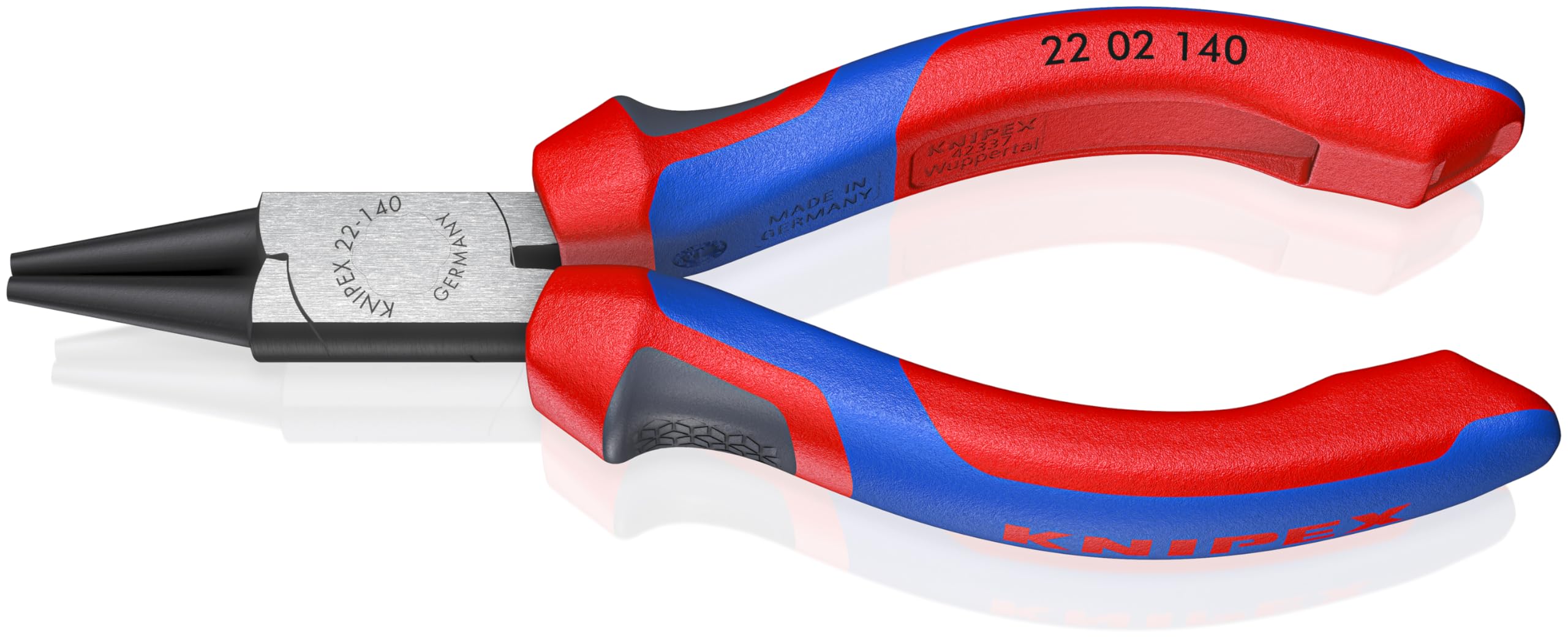 KNIPEX Round Nose Pliers with Comfort Handles 140 mm, 22 02 140