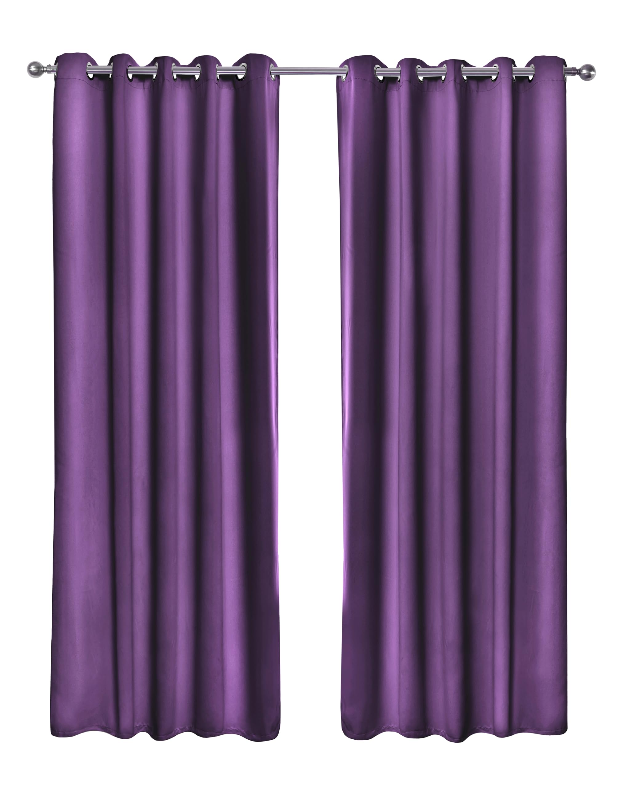 Emma Barclay – Blackout Curtains for Bedroom Living Room Thermal Insulated Woven Eyelet Blackout Curtains Cali Collection (90” x 90” Inch)(Amethyst) — image 1