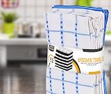 Utopia Towels 12-Pack Kitchen Towels 38x64 cm 100% Ring Spun Cotton Blue view 6