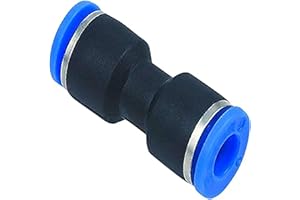 Utah Pneumatic Push-To-Connect Air Line Tube Fittings 4mm or or 5/32 straight Union Fittings Quick Connect Fittings Pneumatic Connectors (10 Pack)
