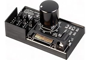 RIIEYOCA 12V 4 Pin PWM PC Fan Speed Controller,PC Fan Adapter Hub 6-Way 4-Pin Fans Supported,Cooling Fans Hub Powered by SATA