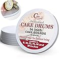 Cakebon Cake Boards - Sturdy 1/2 Thick Drums - 14 Inch Professional Smooth Straight Edges White 1-Pack