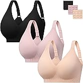 habibee Push Up Bras for Women Plus Size Wireless Full Coverage Bra for Large Breast, Seamless Everyday Bralette 32D-44D