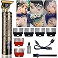 goldseaside Hair Clippers for Men, Zero Gapped T-Blade Hair Trimmer with 3 Speed Adjustment LED Display, Rechargeable Cordless Grooming Kit for Men