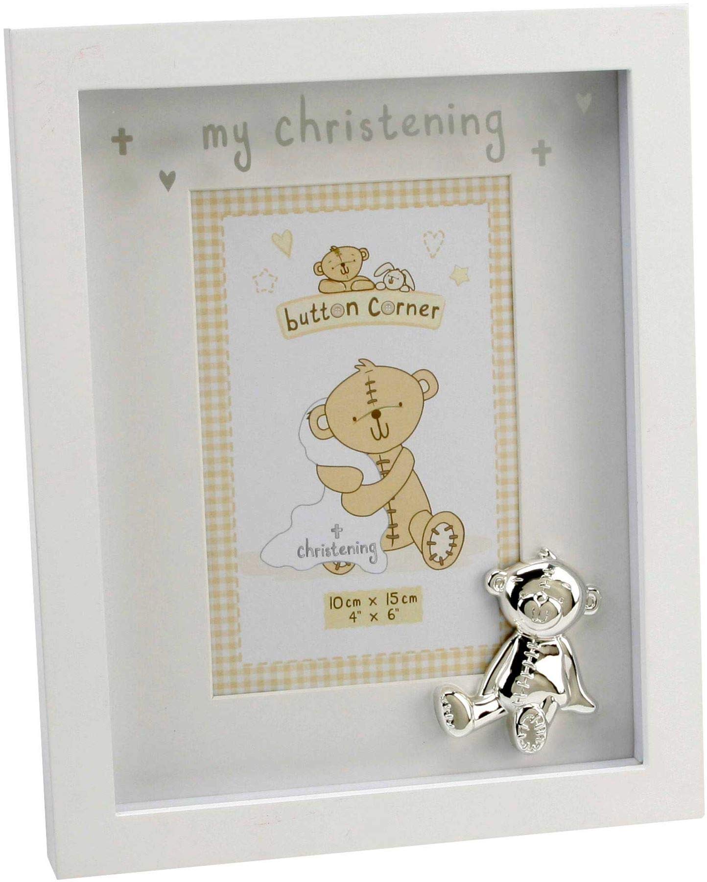 Brand: Button Corner MDF Photo Frame and Icon "My Christening" 4"x6" CG876CH, 200 g